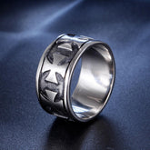 Vintage Cross Men's Titanium Steel Ring