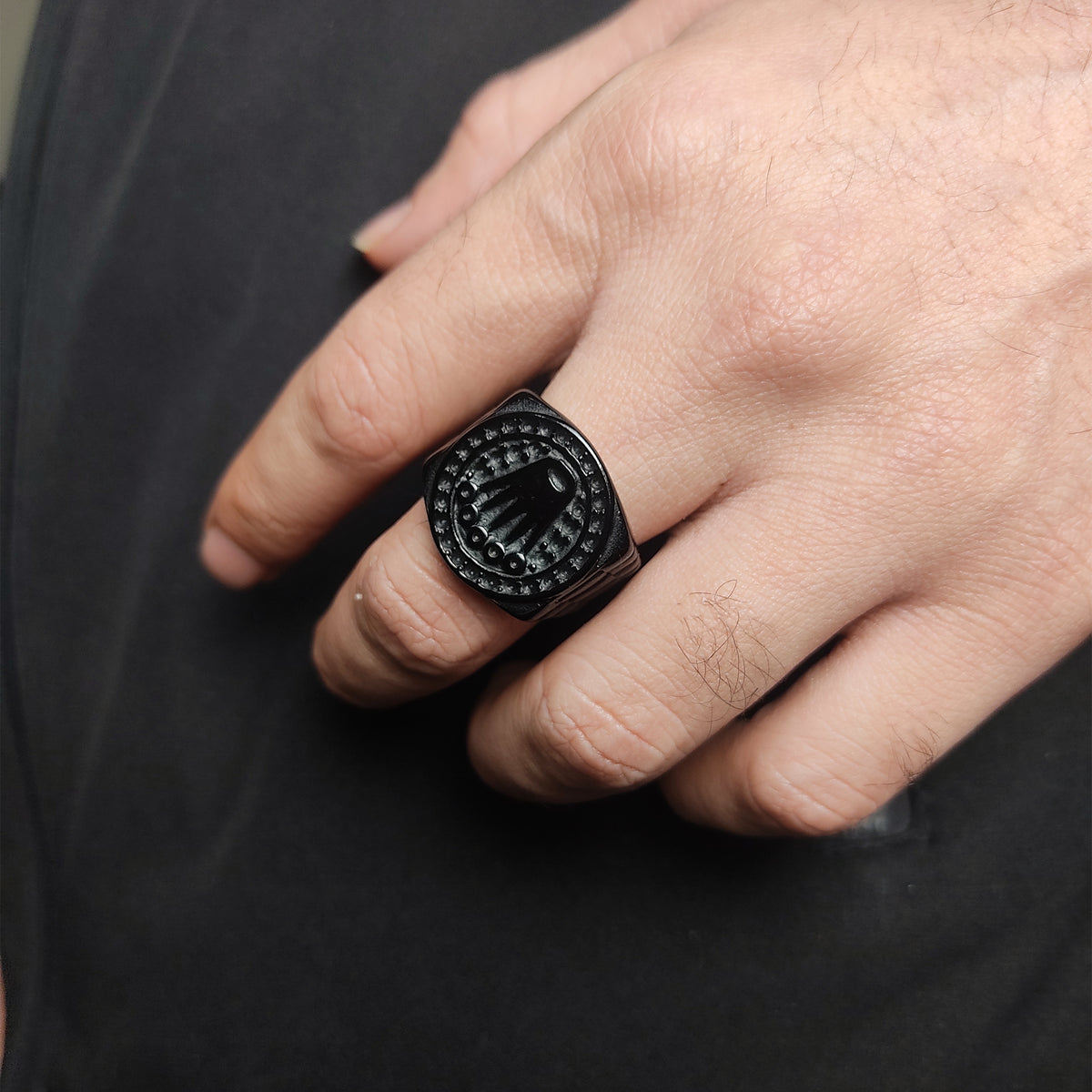 Black Rolex Men's Ring